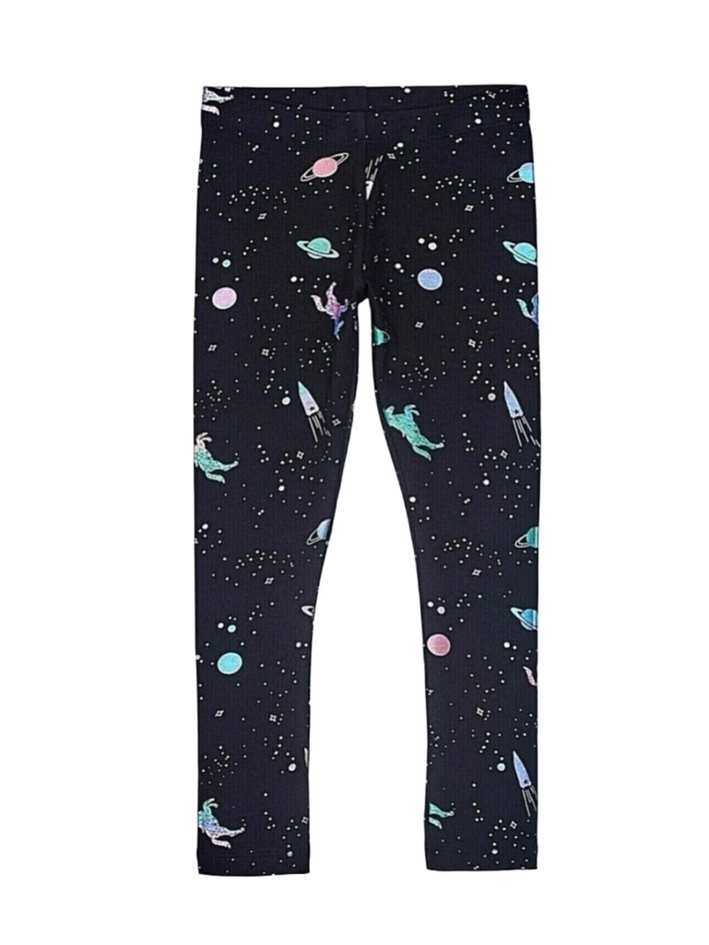 WONDER NATION UNICORN ORBIT LEGGINGS - BLACK SIZE LARGE (NEW WITH TAGS) A12